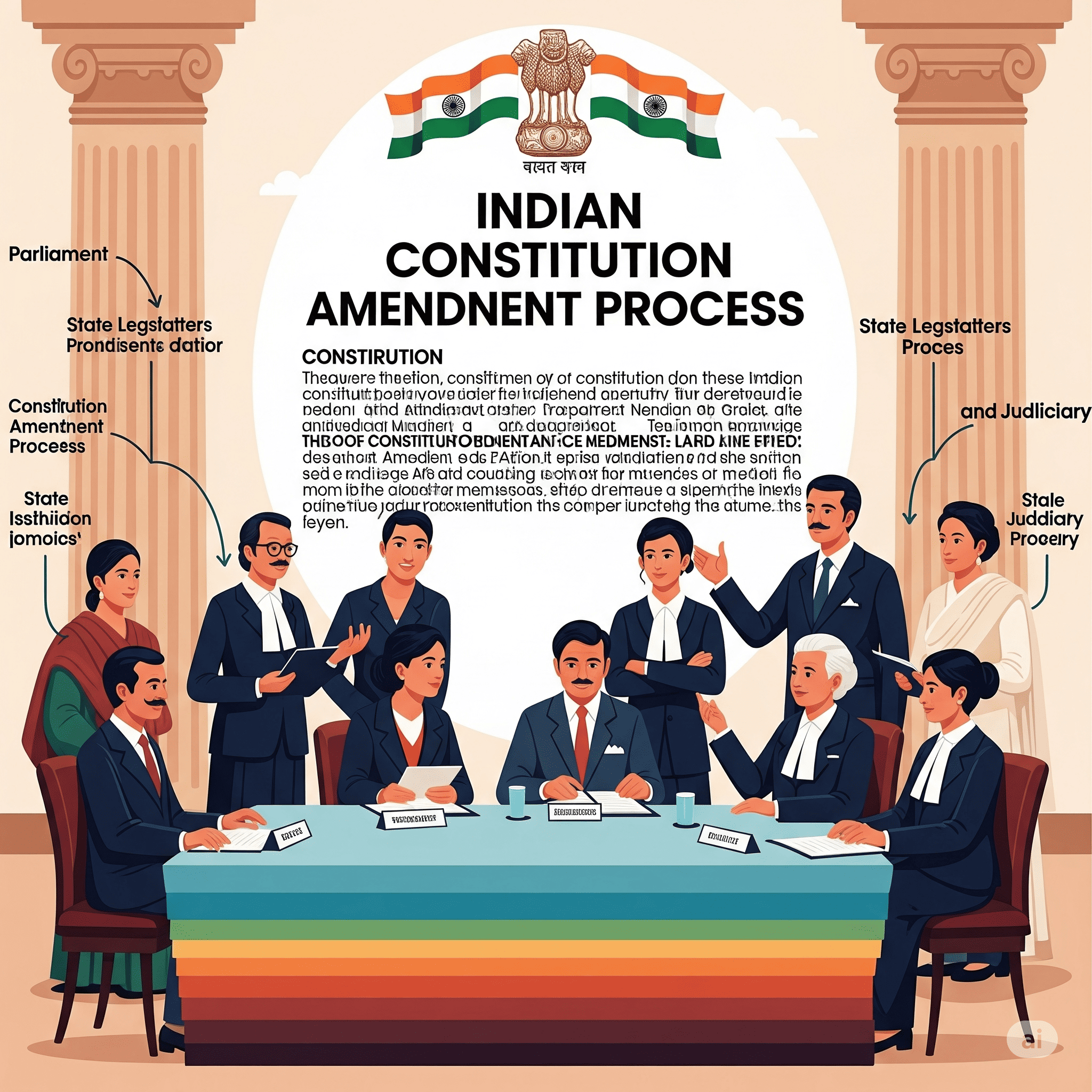 भारतीय संविधान के महत्वपूर्ण संशोधन :- (Indian Constitution amendment)